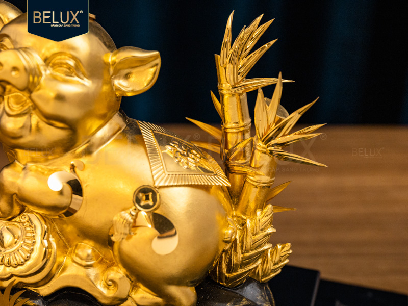 Tượng Heo Dát Vàng 24K